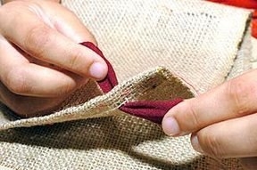 МК Коврик из лоскутков ткани