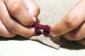 МК Коврик из лоскутков ткани