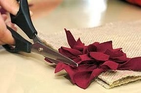 МК Коврик из лоскутков ткани