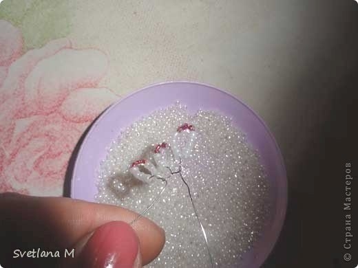 МК Подснежники из бисера