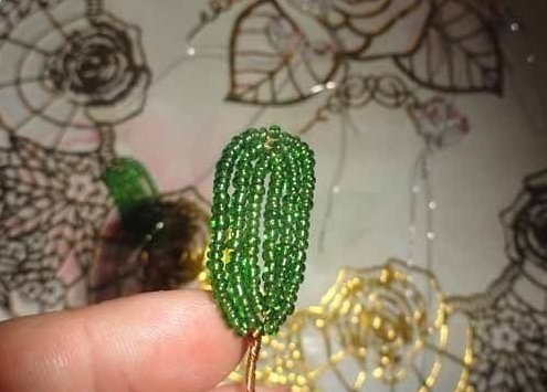 МК Подснежники из бисера