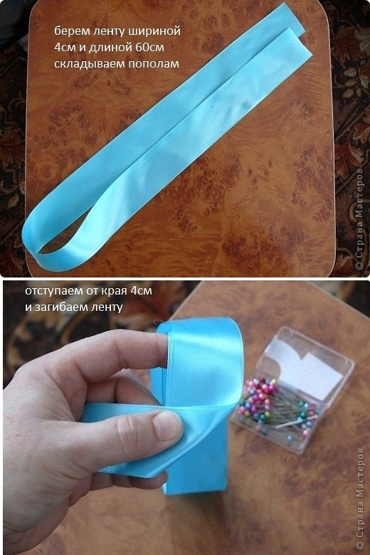 МК Цветы из лент