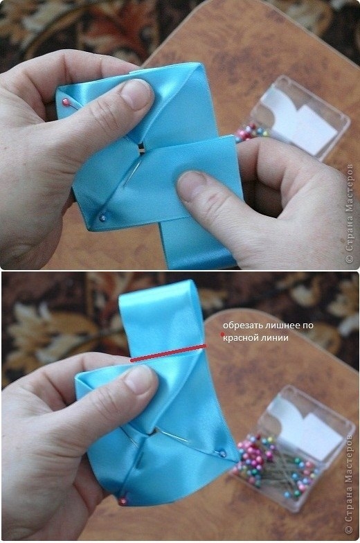 МК Цветы из лент