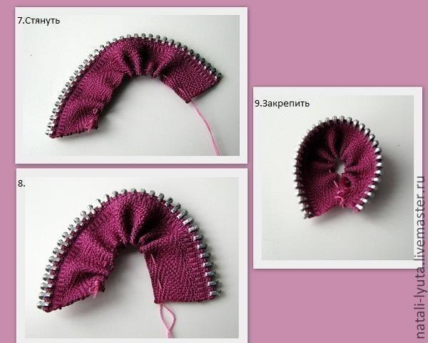 Брошка из молнии