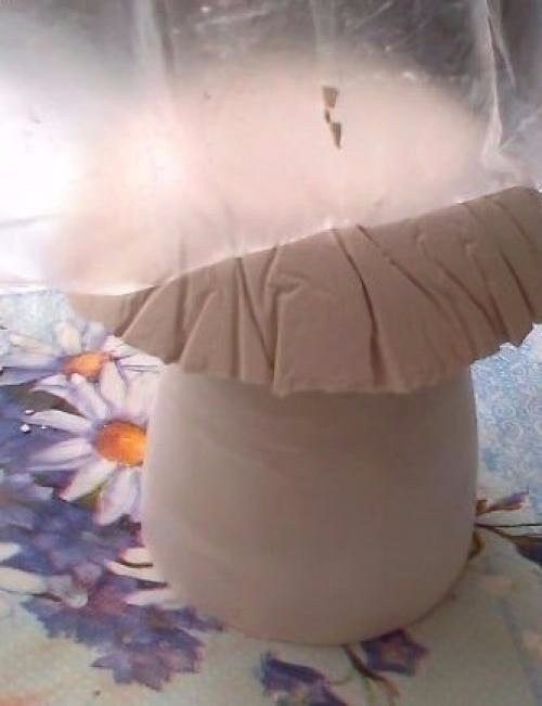 Садовый гриб из гипса своими руками