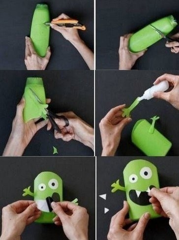 Яркие органайзеры для канцтоваров из подручных материалов